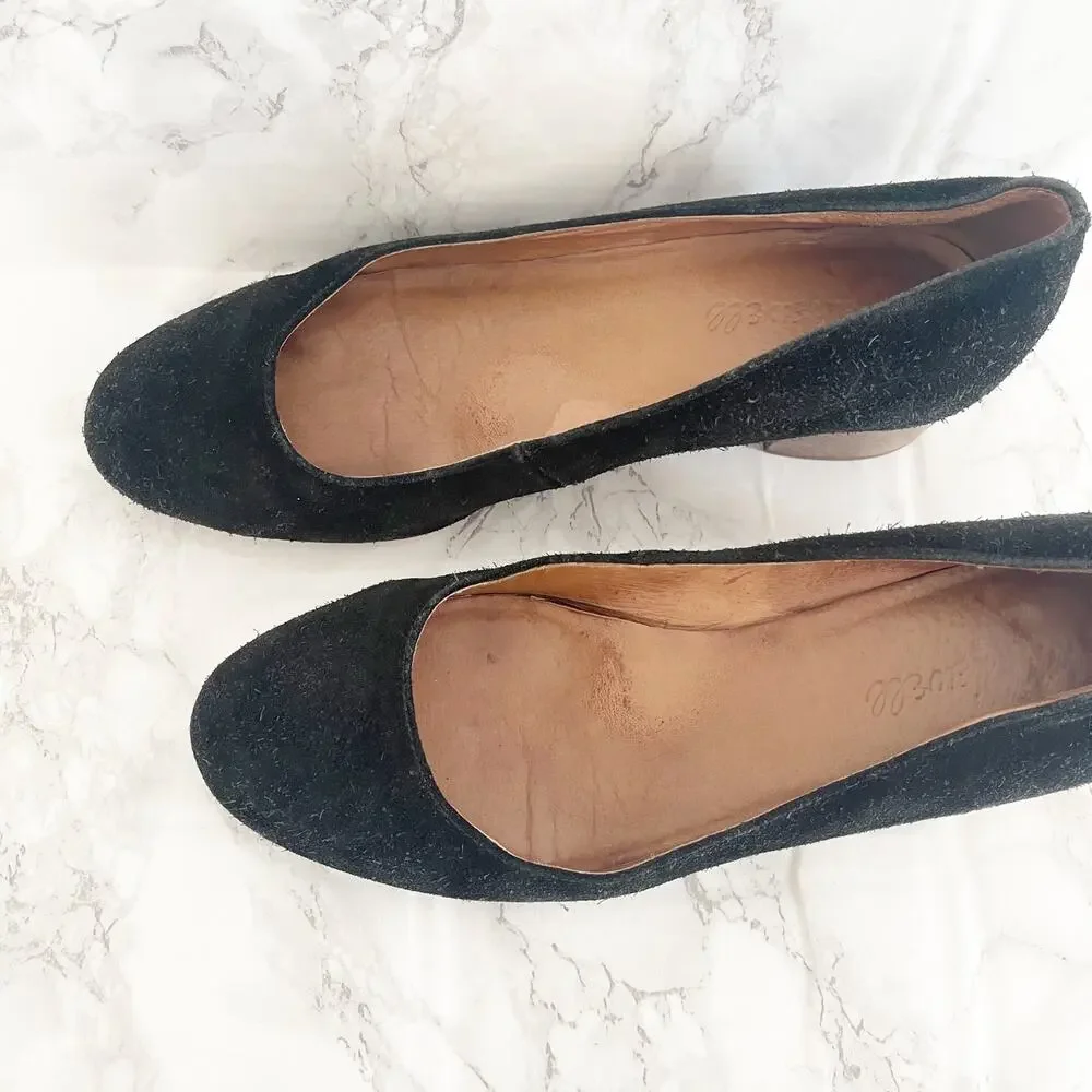 MADEWELL The Sofie Pump Suede Black 7.5